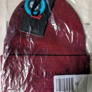 Levi's Wordmark Beanie Bordeaux